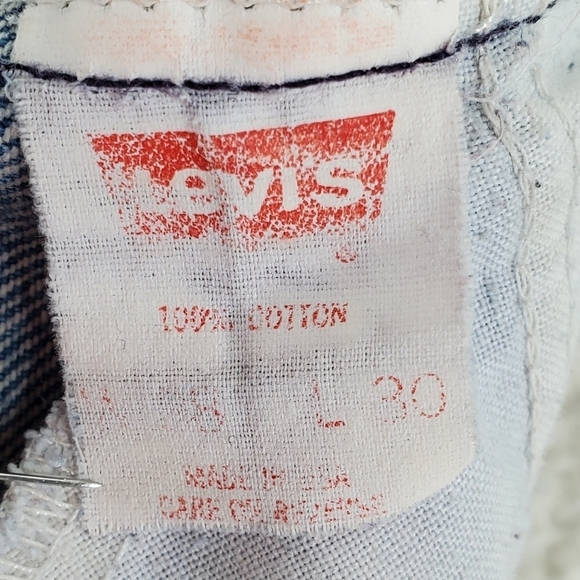 Vtg Levis Blue Jeans 506 Mens 38x30 Distressed Hi Rise Tapered Leg USA (36x30) - Picture 9 of 14